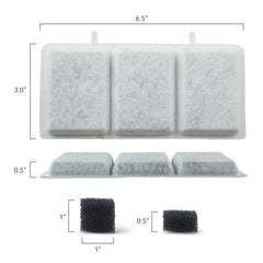 PET STANDARD pre-filter sponge pack 10-pack keeps Petory fountain cleaner.