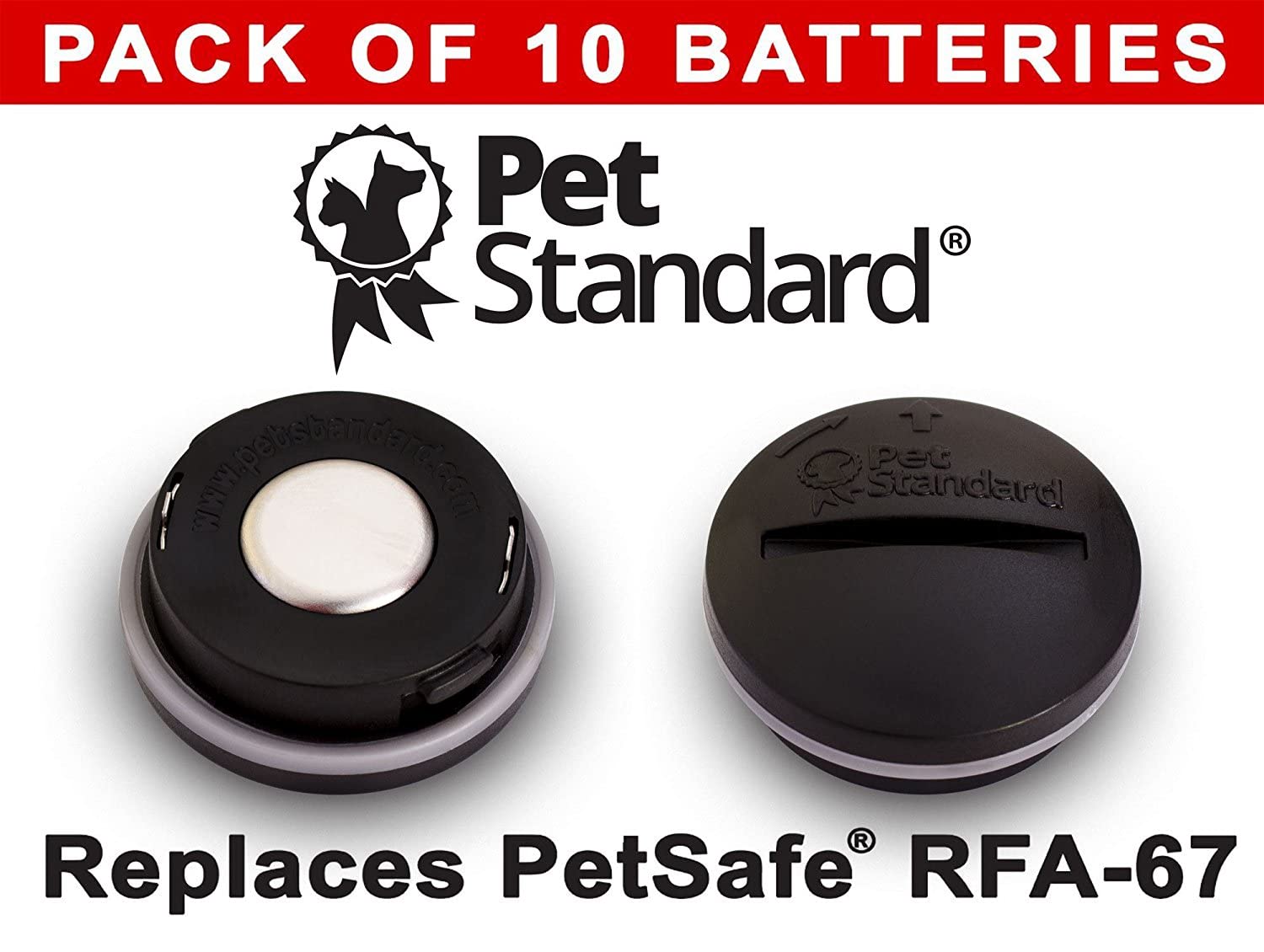 PET STANDARD RFA-67D-11 compatibility image shows seamless PetSafe collar fit