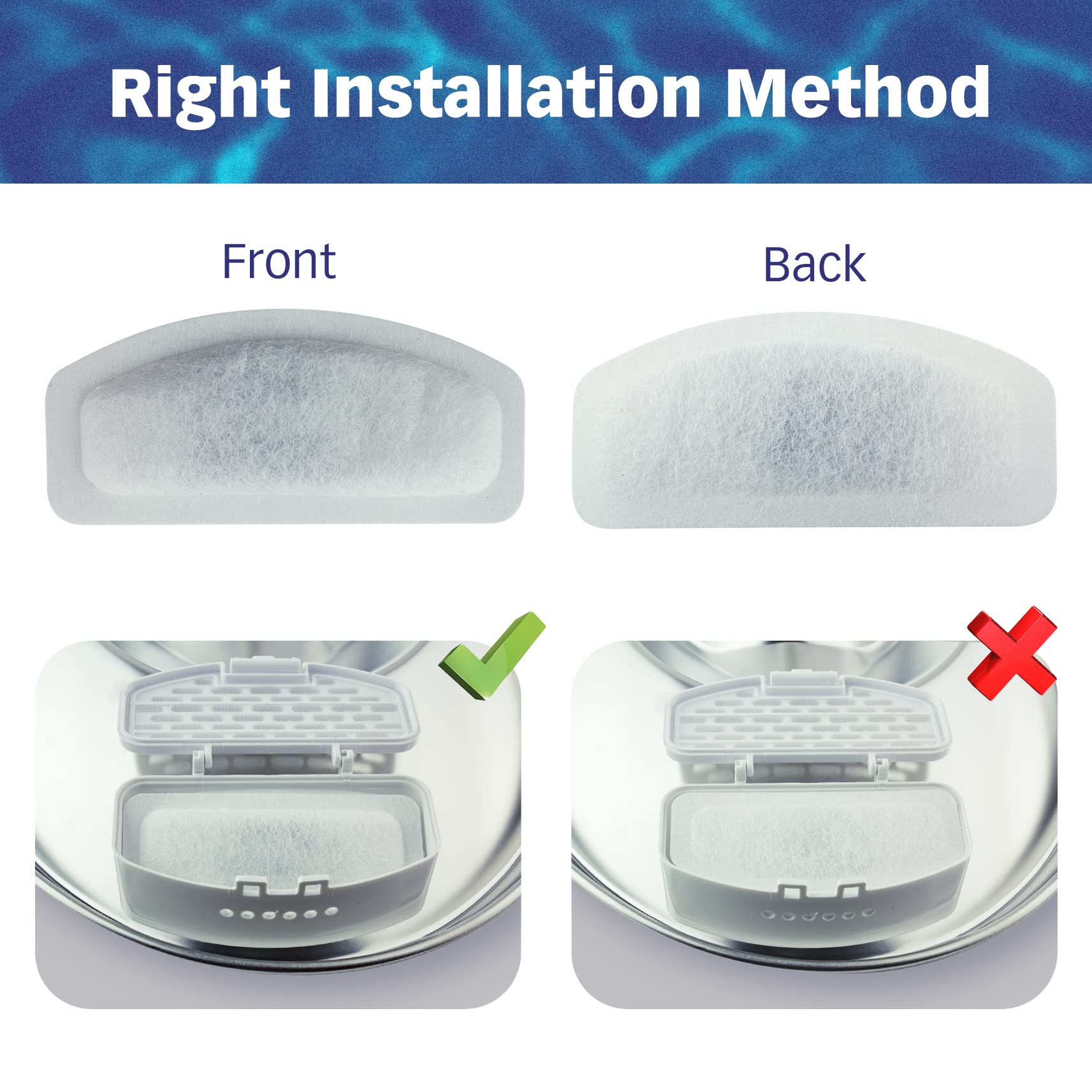 PET STANDARD soak-and-rinse instruction image emphasizes proper preparation before use.