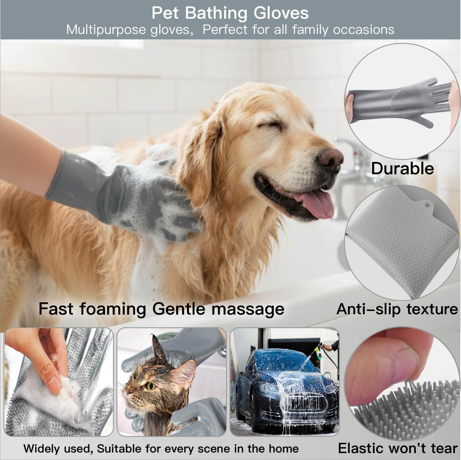Pet supplies 360° cat finger toothbrush with soft bristles for gentle brushing