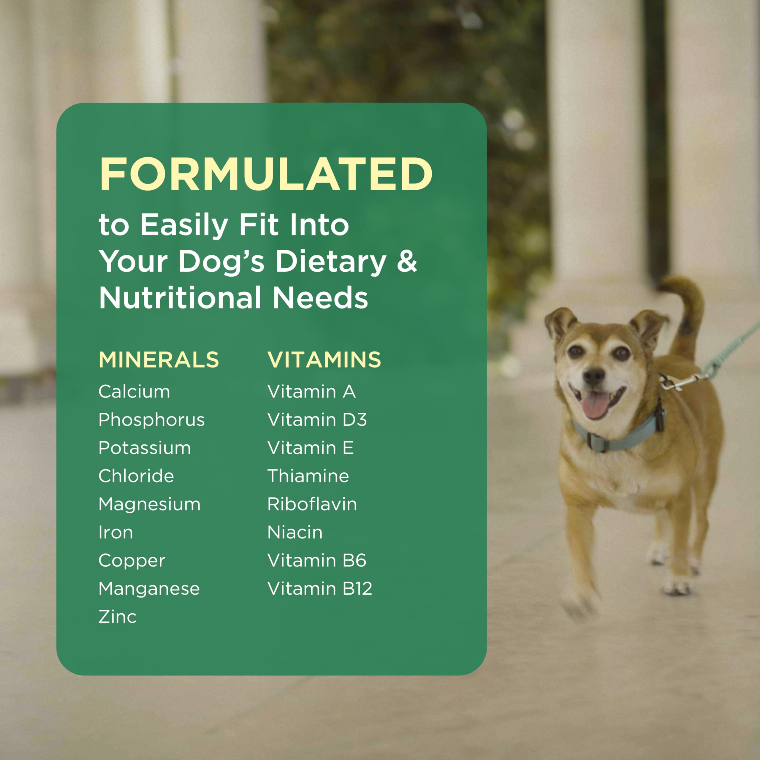 Pet-Tabs daily treat before meals for consistent routine.