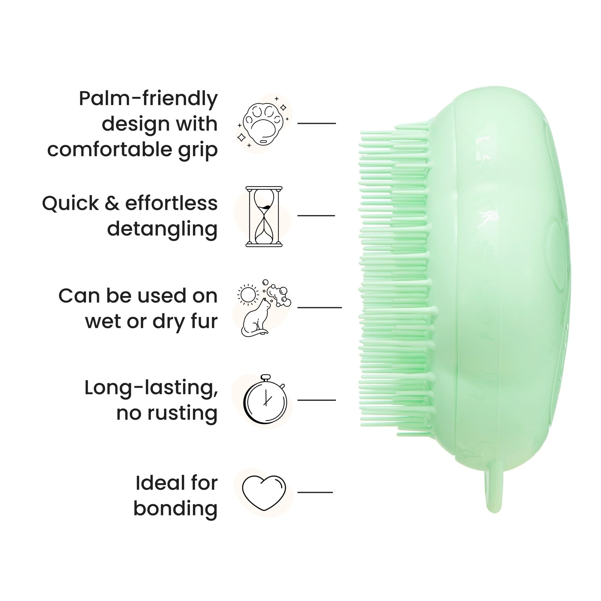 Pet Teezer Cat Brush performing soothing massage during grooming.