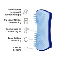 Pet Teezer deshedding dog brush skin gentle contact highlights soothing grooming sessions