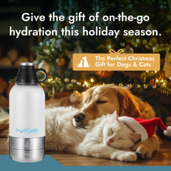 Pet Vet Hydropet bottle top opening shows easy refill during outdoor adventures