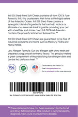 Pet Vitamin Co krill oil soft chews USA-made label signals quality.