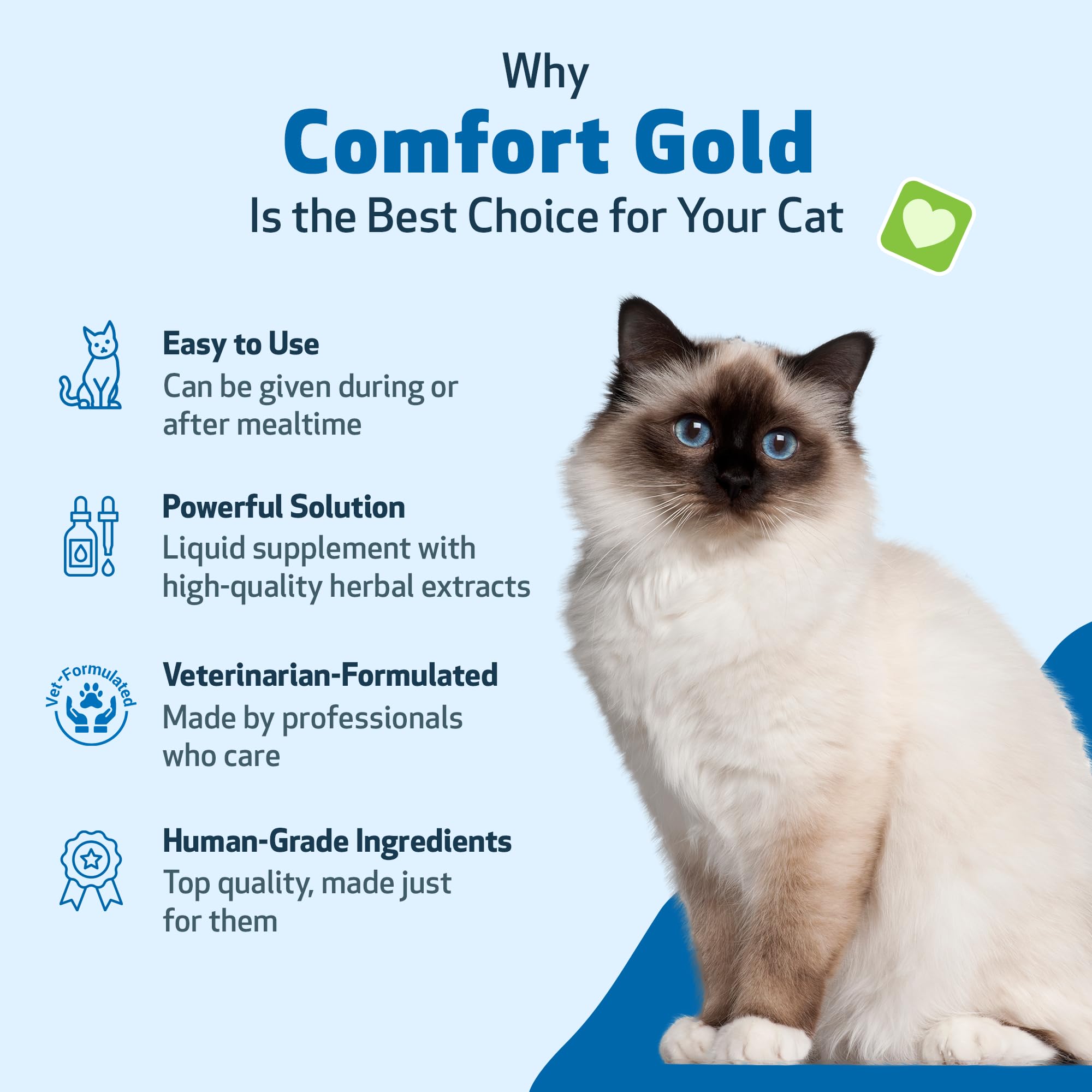 Pet Wellbeing Comfort Gold five-herb blend featuring Corydalis and Turmeric.