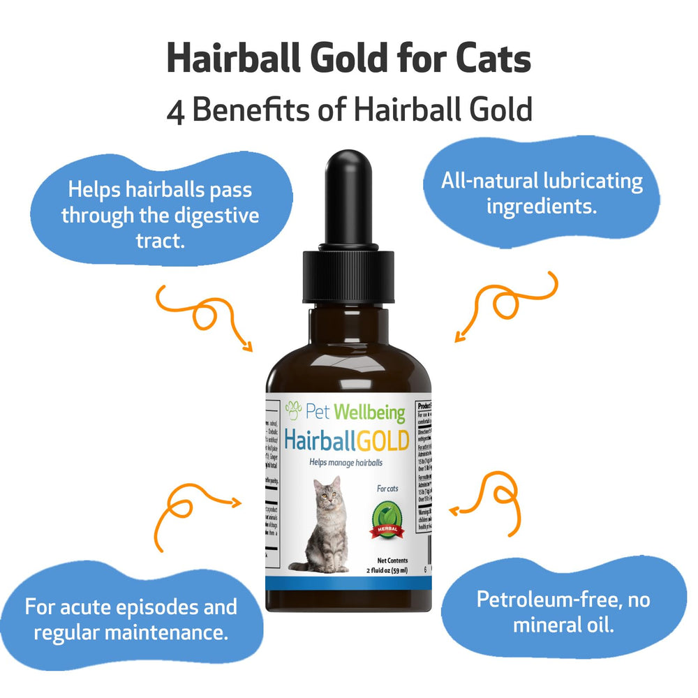 Pet Wellbeing Hairball Gold ingredients icon emphasizing natural formula