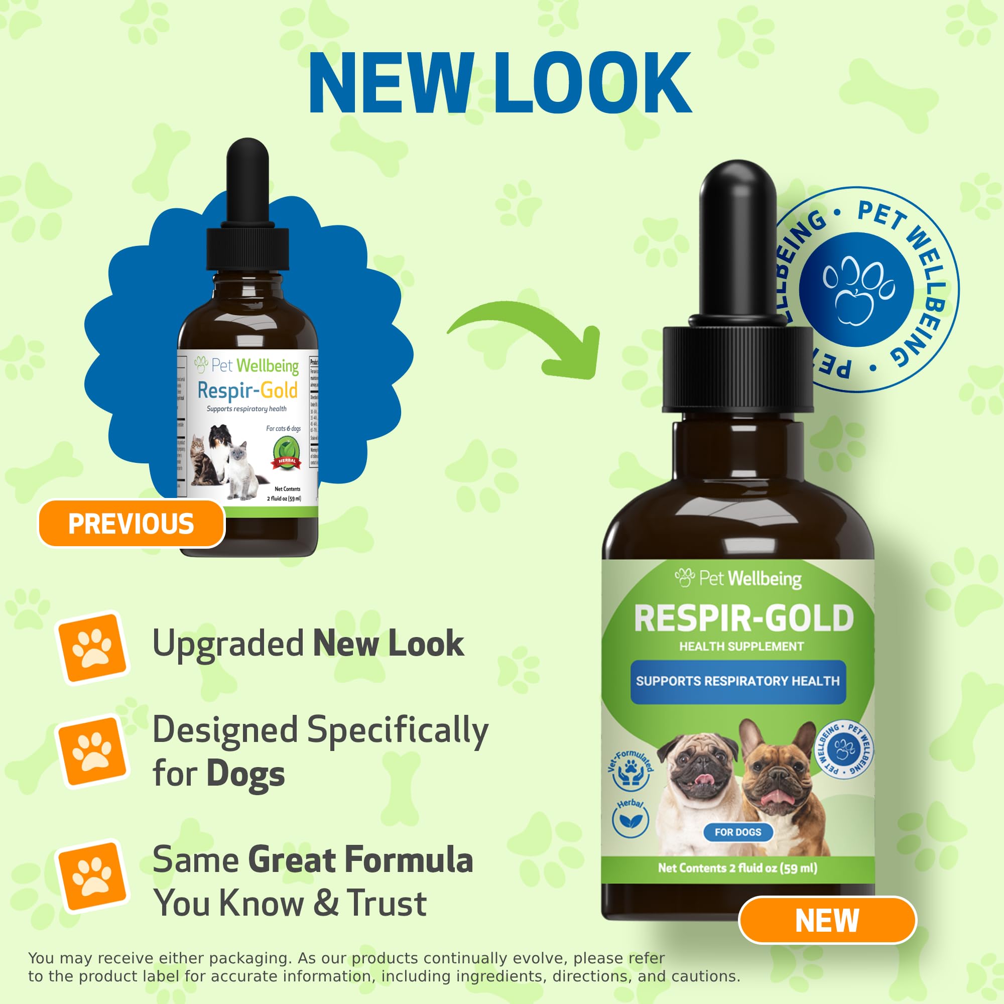 Pet Wellbeing Respir-Gold dosing dropper for precise administration during respiratory needs.