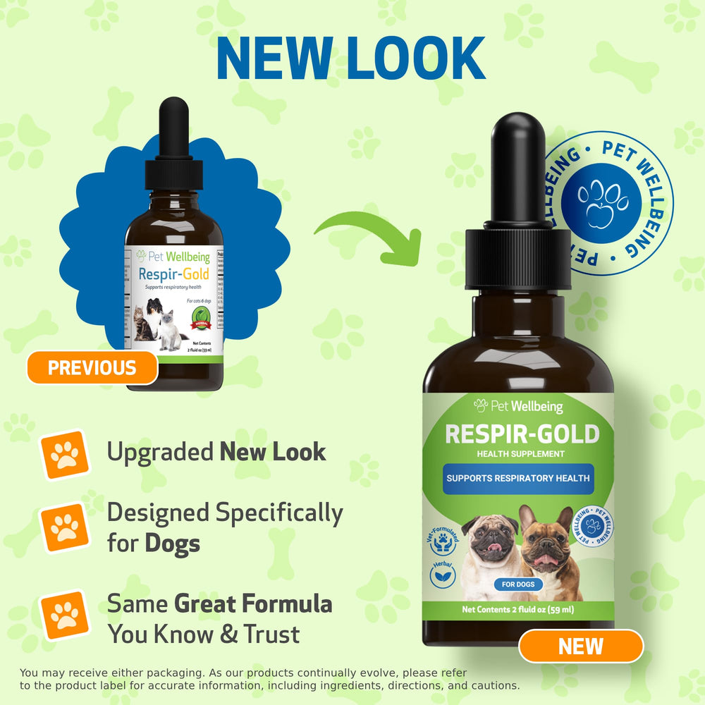 Pet Wellbeing Respir-Gold dosing dropper for precise administration during respiratory needs.