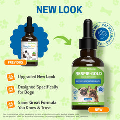 Pet Wellbeing Respir-Gold dosing dropper for precise administration during respiratory needs.