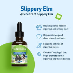 Pet Wellbeing Slippery Elm ingredients label highlights organic single-herb extract