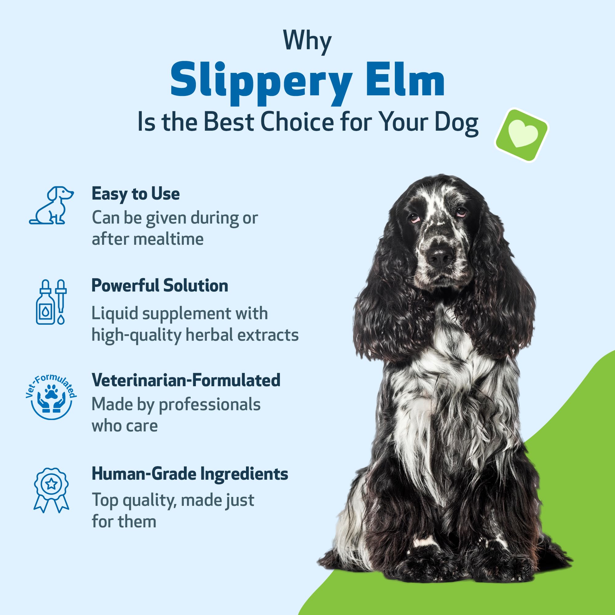 Pet Wellbeing Slippery Elm NASC-certified badge signals trusted formulation