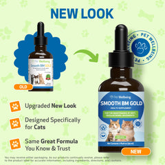 Pet Wellbeing Smooth BM Gold cat relaxing comfortably after gentle relief.