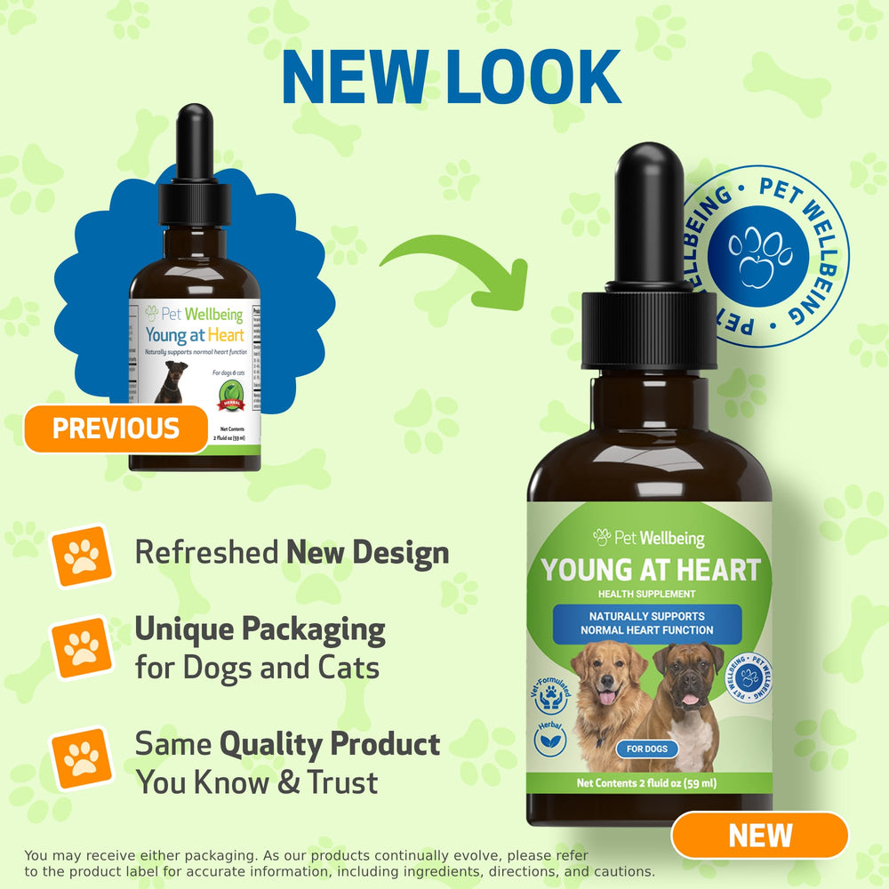 Pet Wellbeing Young at Heart NASC certification badge on packaging