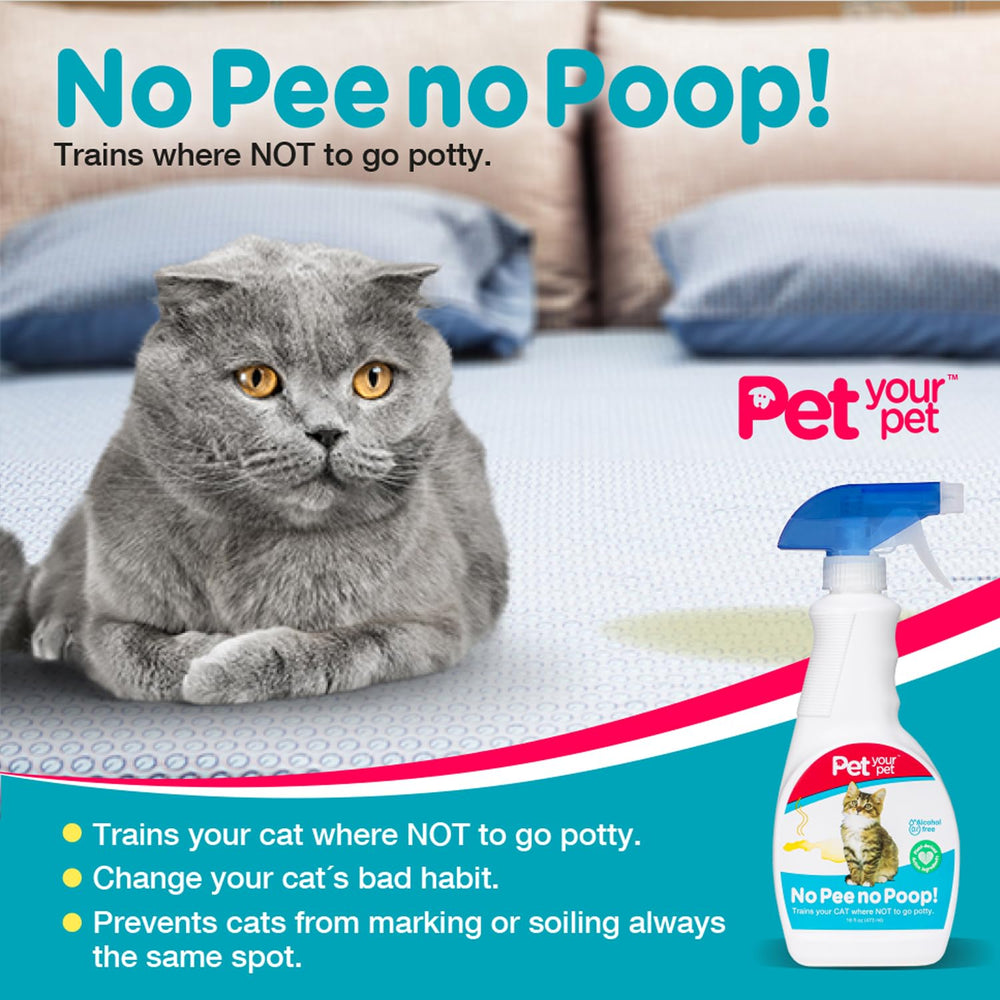 PET YOUR PET No Pee No Poop safe, non-toxic cat spray