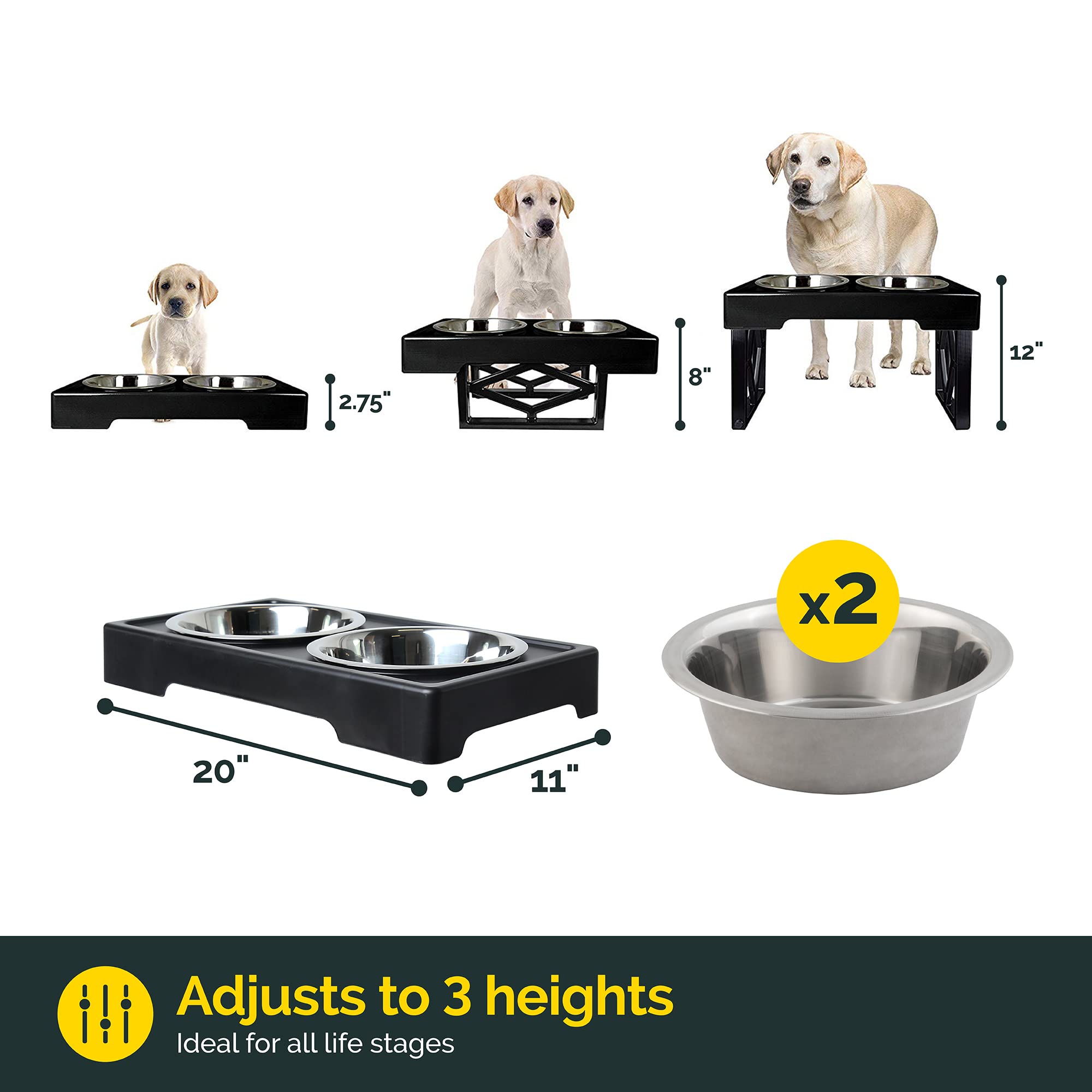 Pet Zone Designer Diner is travel-ready with removable legs for compact packing.