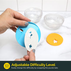 Pet Zone IQ Treat Ball disassembly for easy cleaning and quick reloads.