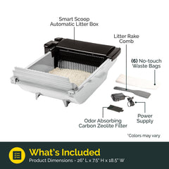 Pet Zone Smart Scoop large litter-box interior view highlighting roomy space for bigger cats.