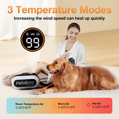Petaboo dog dryer cat-mode option for calmer grooming sessions.