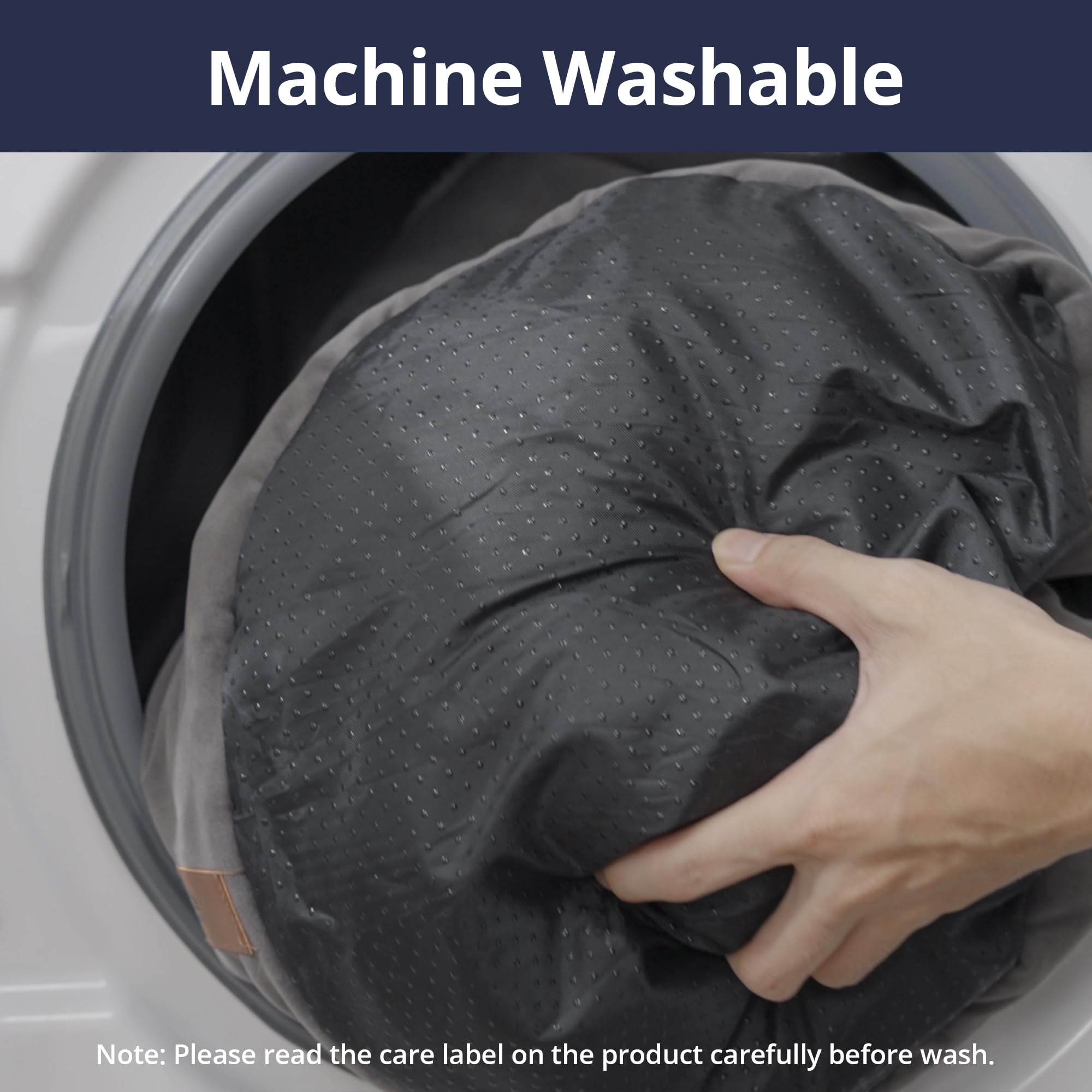 Petace heated cat bed gray color blends with home decor.