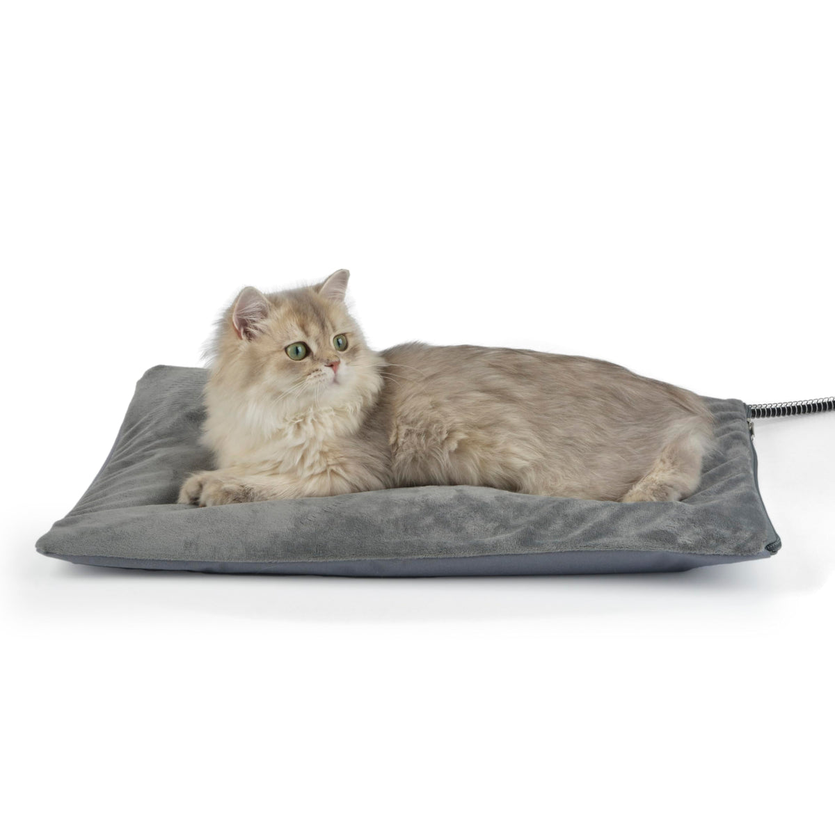 Petace outdoor heated cat bed front view emphasizes cozy warmth for outdoor shelter.