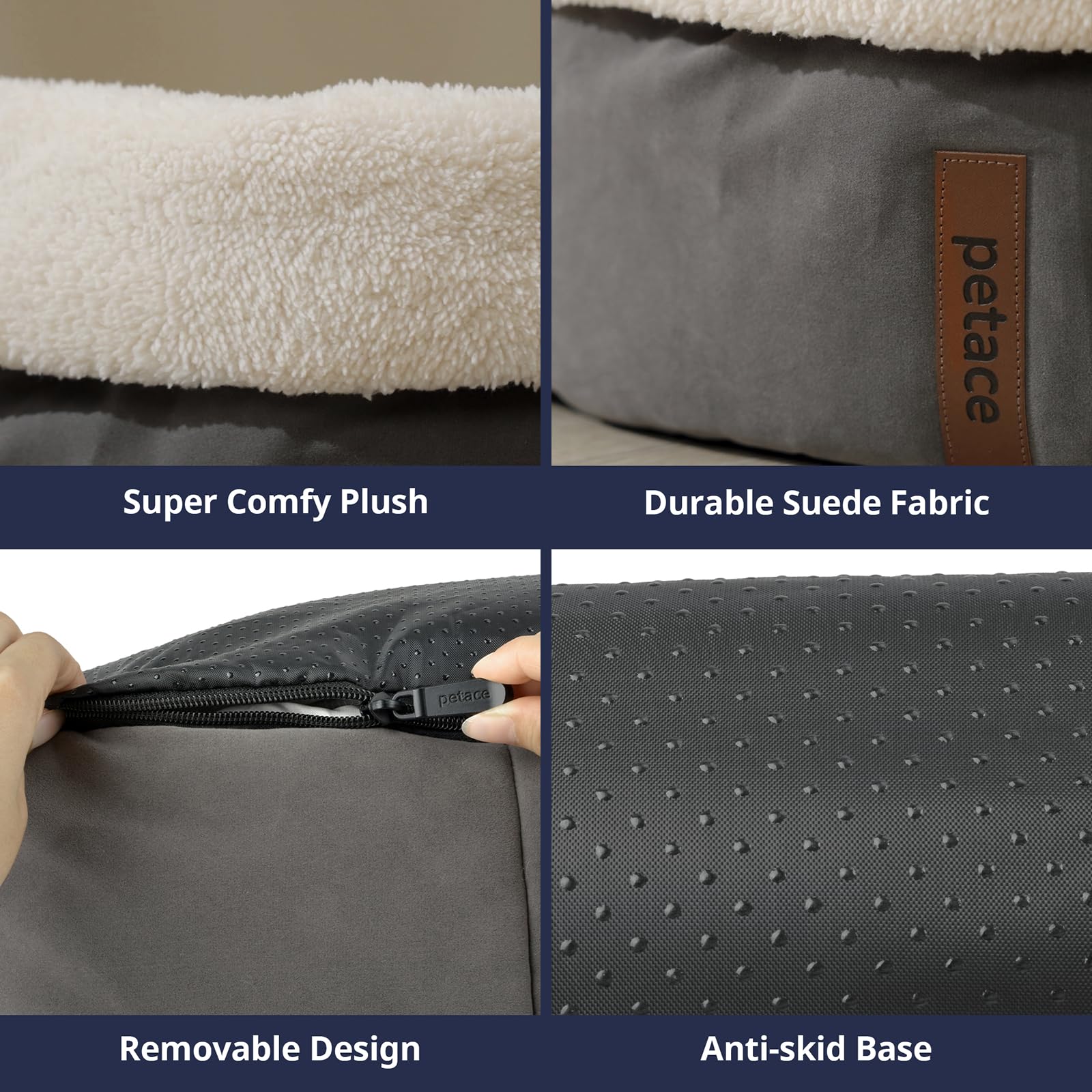 Petace self-warming cat bed machine washable for easy cleaning after playtime