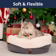 Petace self-warming cat bed soft suede fabric for a premium, comforting feel