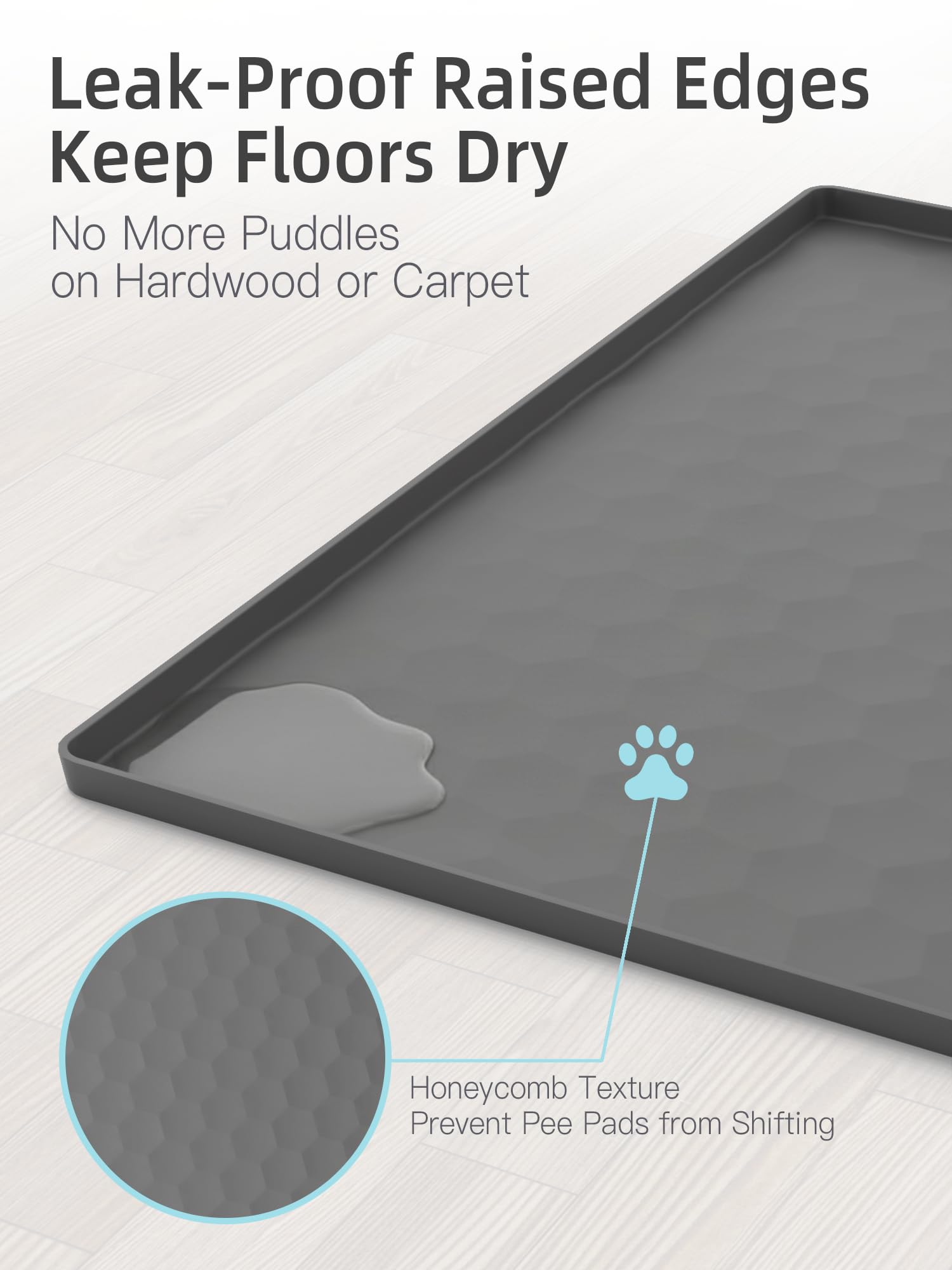 Petacola leak-proof silicone design protects floors from spills and accidents.