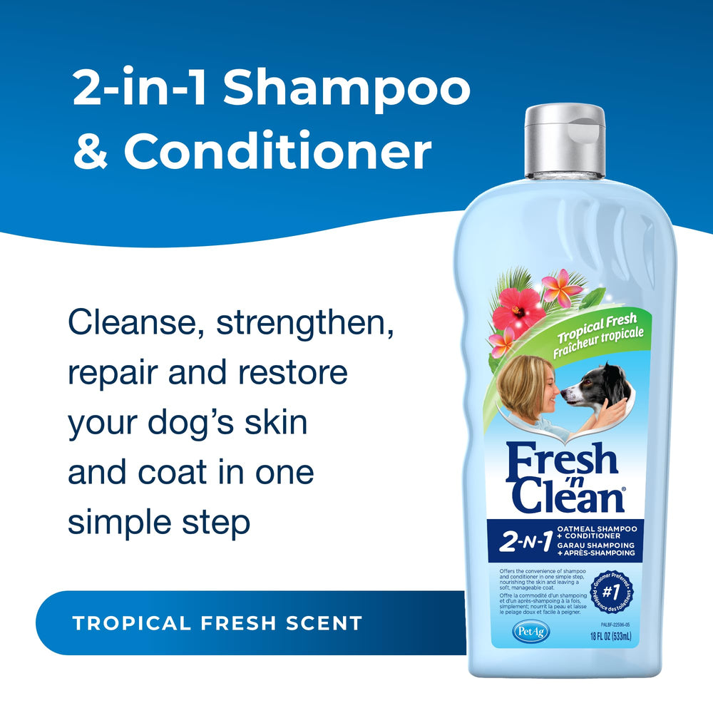 PetAg Fresh ’n Clean shampoo lather foam showing rich suds for deep cleansing.