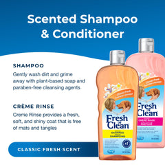 PetAg Fresh ’n Clean Creme Rinse bottle pour for smooth, tangle-free coats.