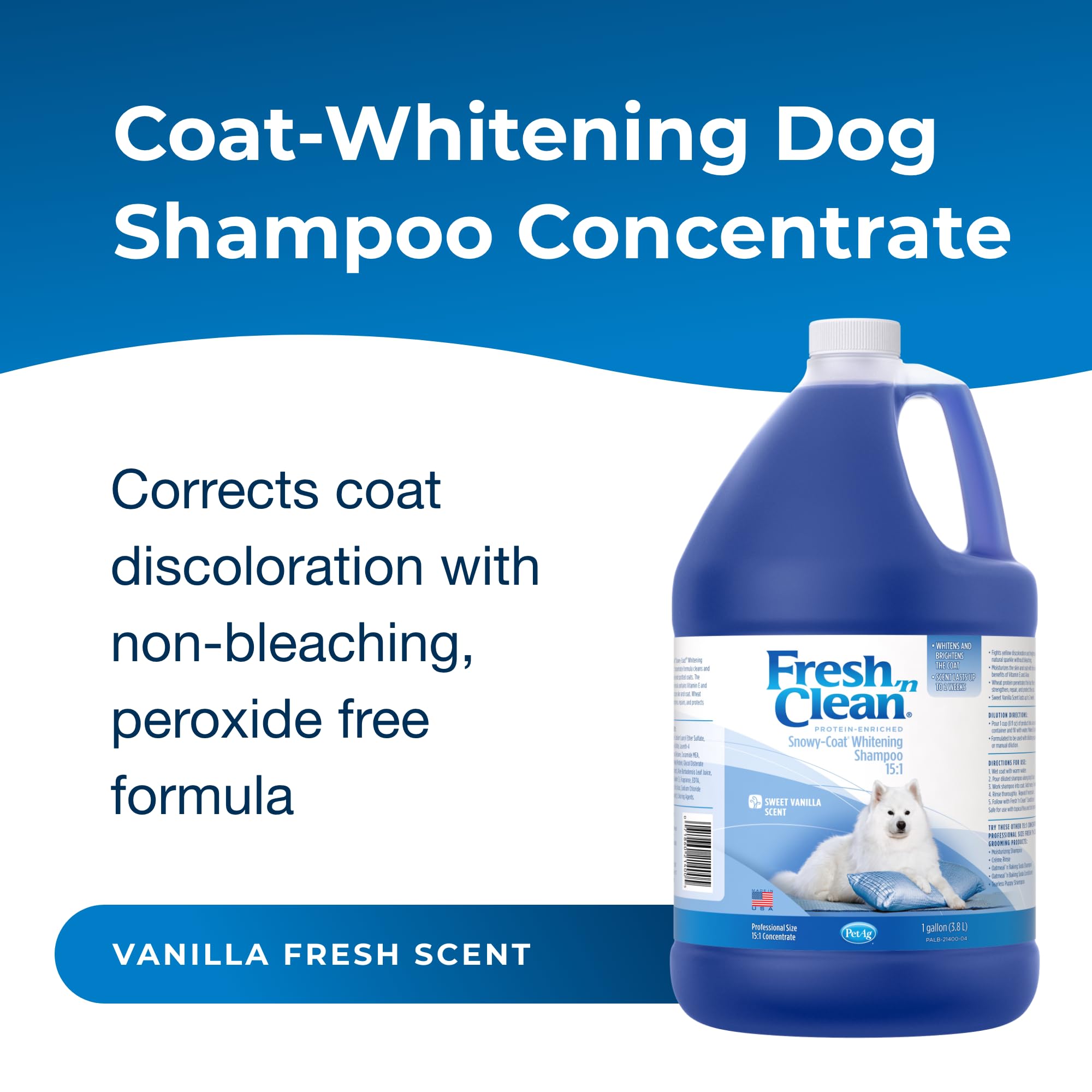 PetAg Snowy-Coat lather shown during cleansing.