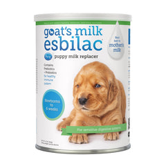 PetAg Goat’s Milk Esbilac powder tub for convenient puppy feeding