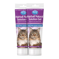 PetAg Hairball Natural Solution Gel tube close-up demonstrates easy administration for cats.
