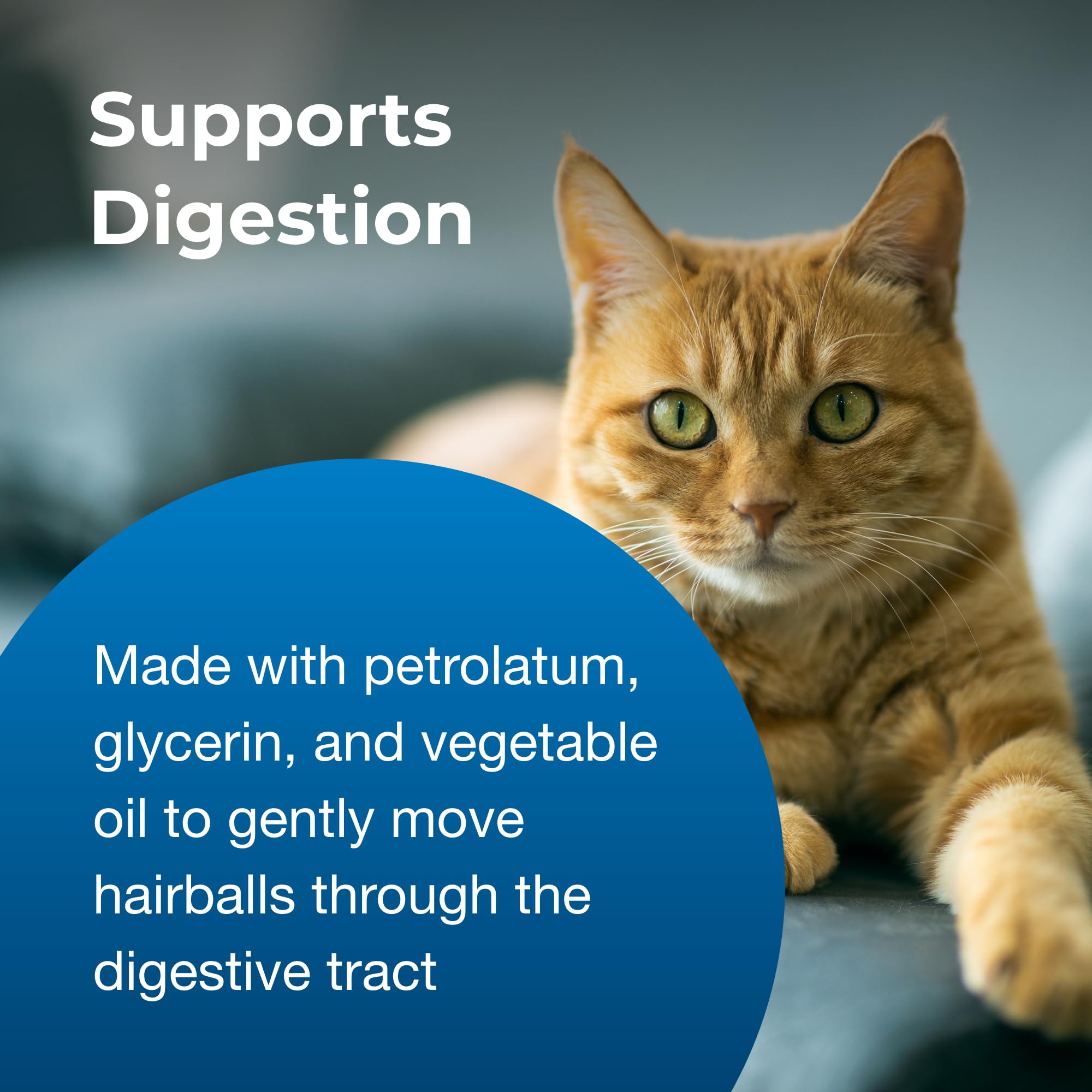 PetAg Hairball Solution Gel dosing-tube demonstrates convenient use.