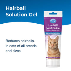 PetAg Hairball Solution Gel texture close-up shows smooth, palatable gel.