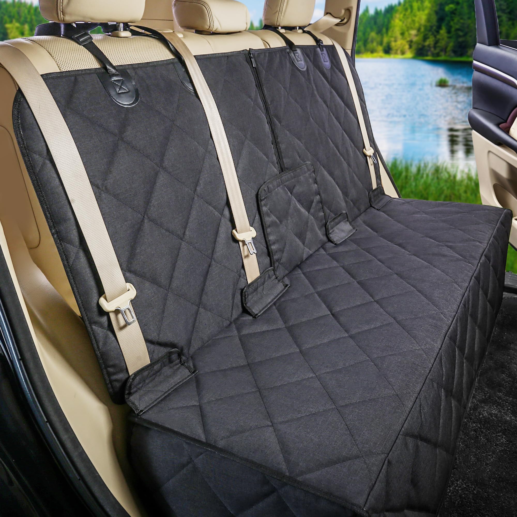 petalage Bench Dog Seat Cover easy-clean materials simplify maintenance after messy adventures.