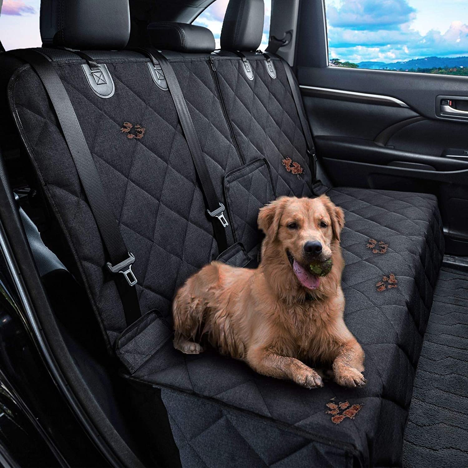 petalage Bench Dog Seat Cover washable design cleans quickly with cloth or vacuum.