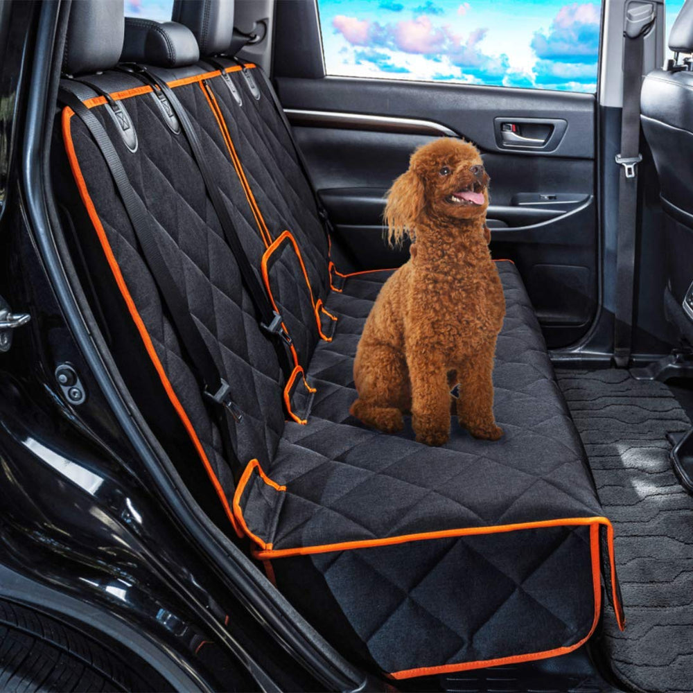 Petalage Car Seat Protector front-seat-coverage keeps hair off upholstery.