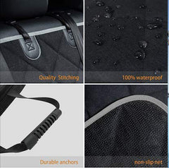 Petalage dog car seat cover rear seat protection with anchors ensures secure installation.
