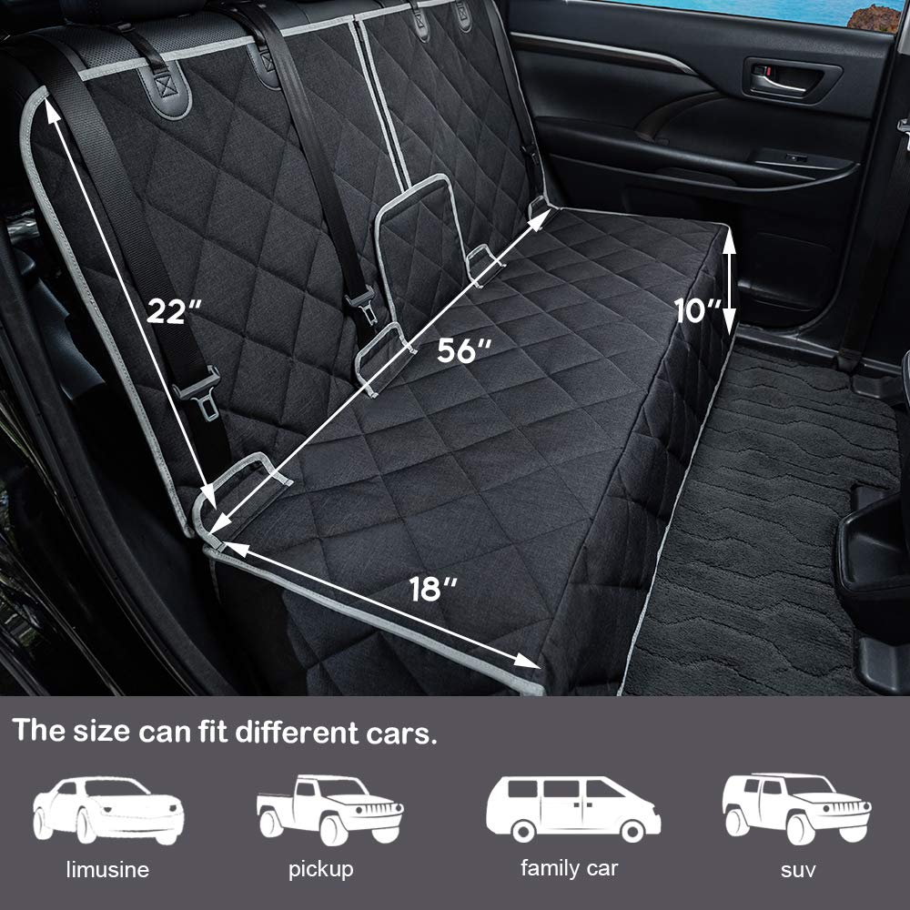Petalage dog car seat cover easy-clean materials simplify cleanup after messy trips.