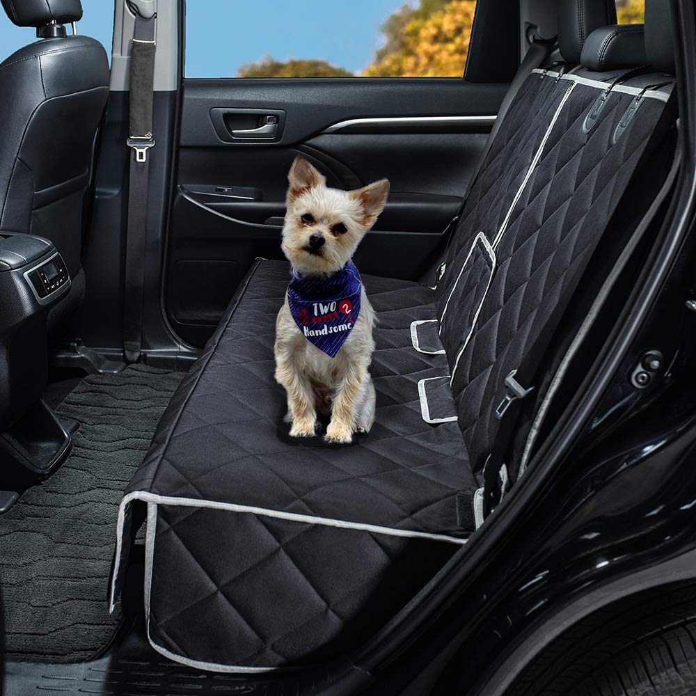 Petalage dog car seat cover with nonslip bottom keeps the cover in place during drives.