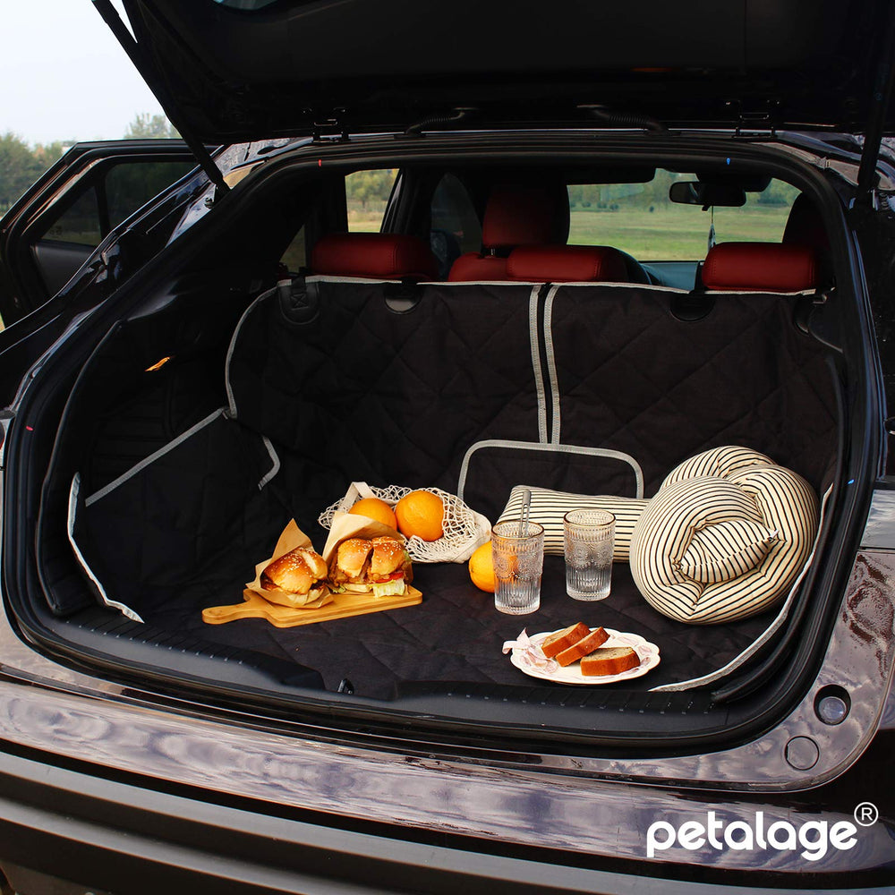 Petalage dog car seat cover durable 600D Oxford fabric withstands daily pet use.