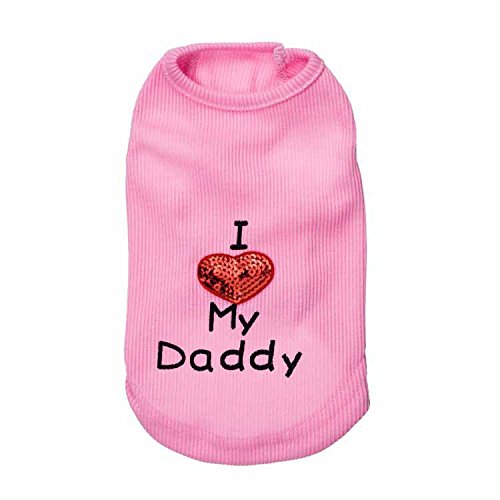 Petall dog shirt slogan vest featuring heart embroidery for comfortable everyday wear.