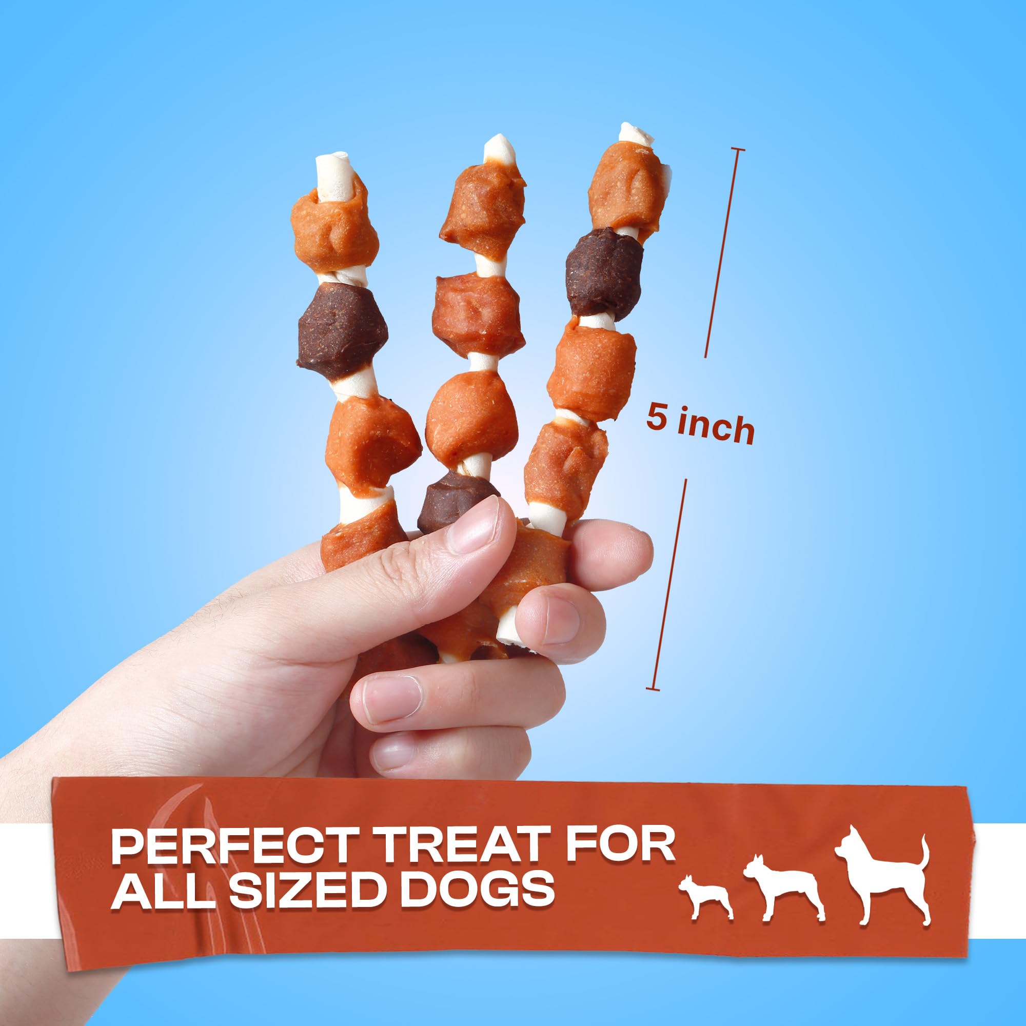 PETPHABET brochetas sabor hígado de pollo, recompensa sabrosa para entrenamiento.