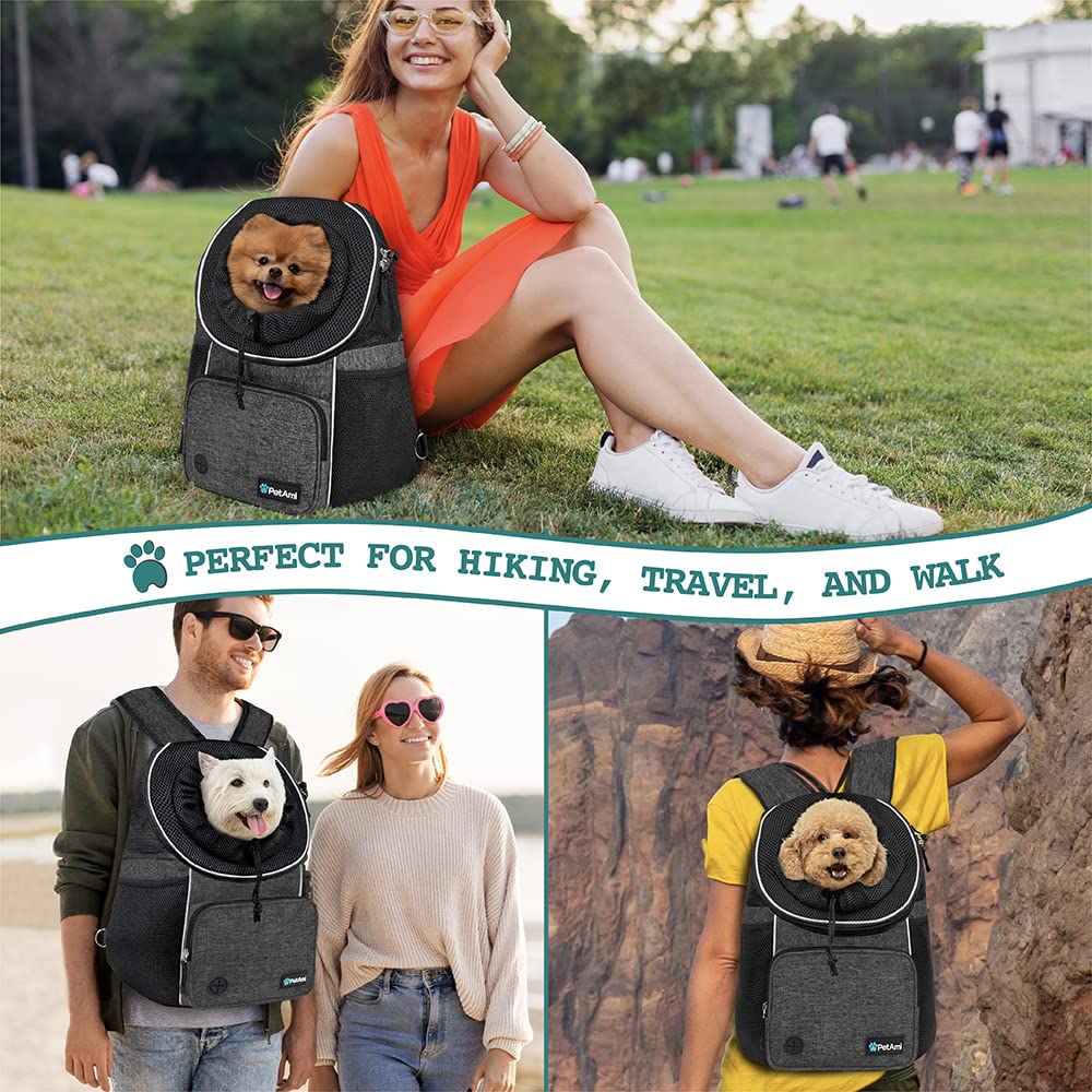 PetAmi adjustable shoulder straps and buckles ensure a secure, comfortable fit.