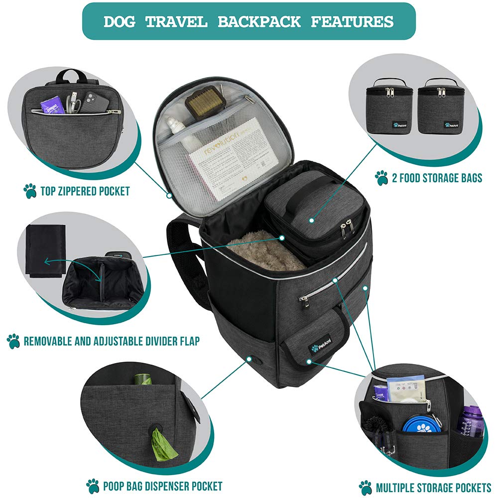 PetAmi airline approved under-seat bag design for easy airport stowage during travel.