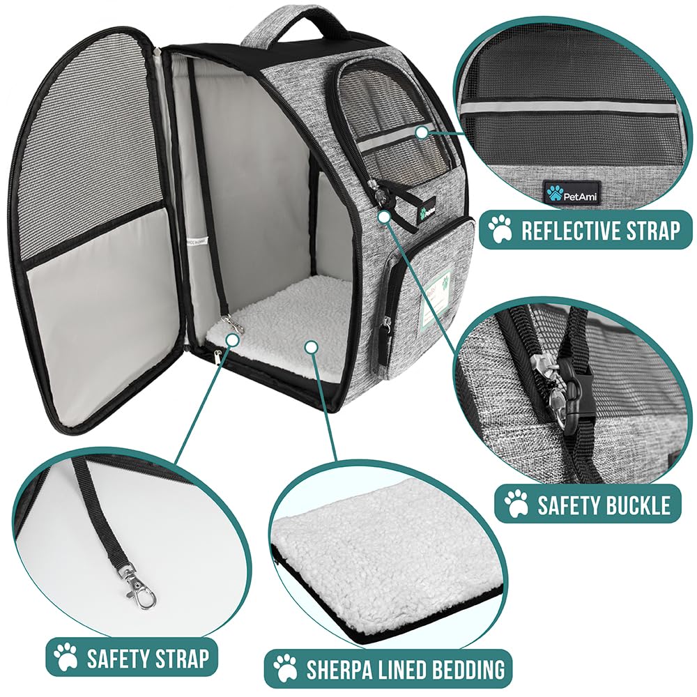 PetAmi airline-approved pet backpack ready for in-cabin travel