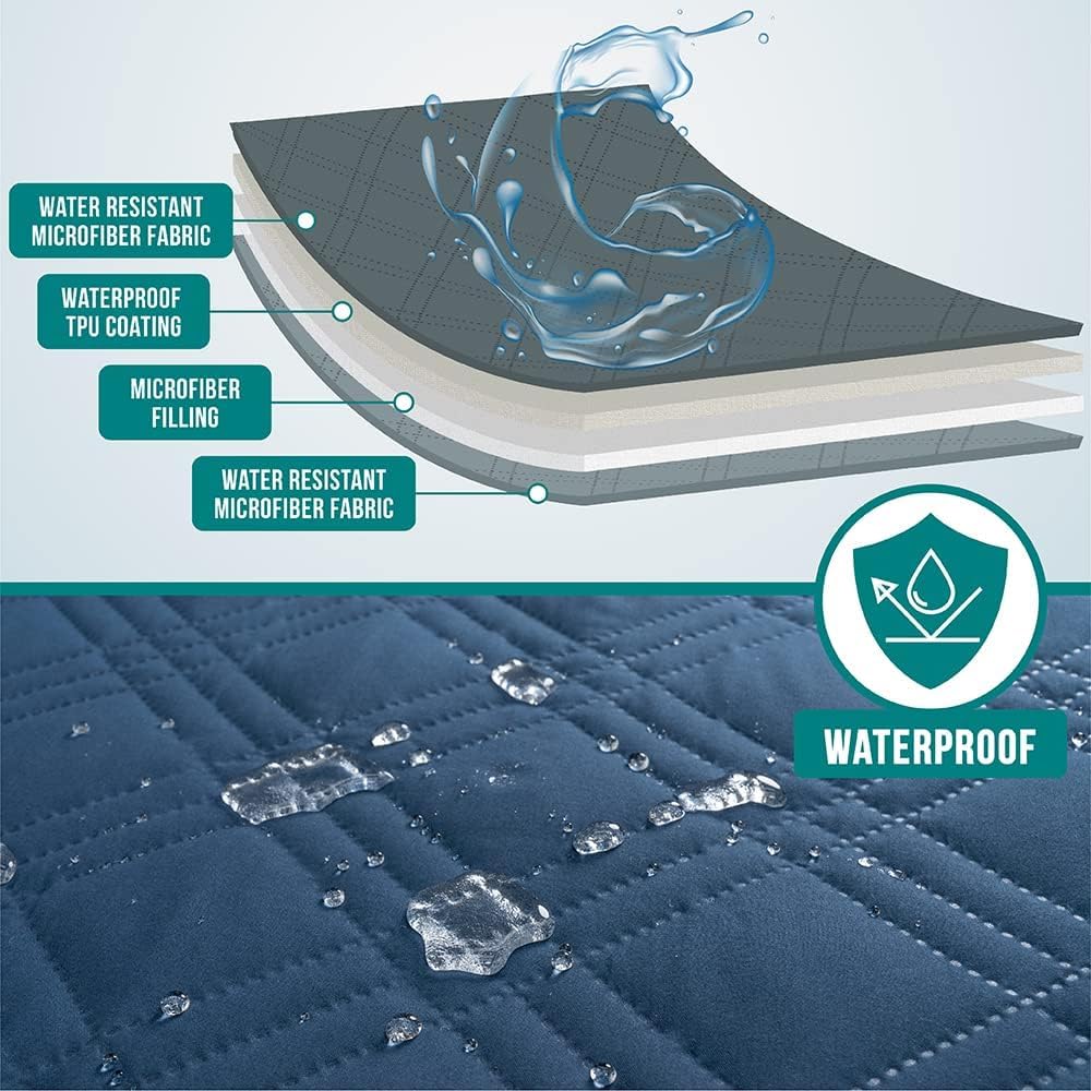 PetAmi anti-slip backing keeps the cover in place during active pets.
