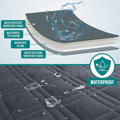 PetAmi anti-slip backing with rubber dots keeps cover in place.
