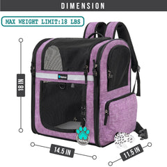 PetAmi cat backpack carrier side-entry view for easy pet access